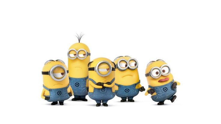 the minions from despicable me are lined up