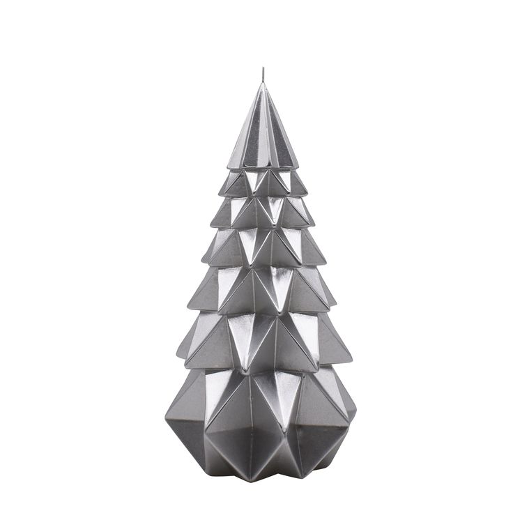 a metal christmas tree on a white background