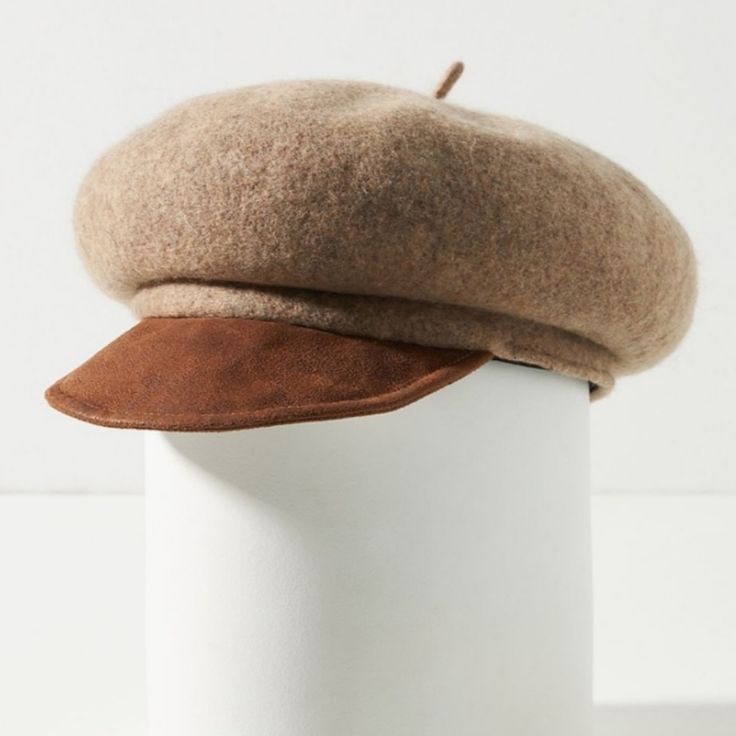 Nwt, Anthropologie, Fabulous & Jaunty Newsboy Hat. 100% Wool With Microsuede Brim. What A Wonderful Way To Top Off Your Fall & Winter Looks! Crown 23¾" Brim 2¾" Sold Out! Anna Hat, Fall Winter Looks, White Baseball Hat, Rancher Hat, Newsboy Hat, Mom Hats, Pink Beanies, Mom Hairstyles, Anthropologie Accessories