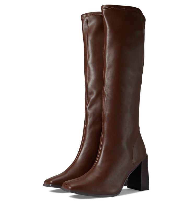 PRICES MAY VARY. Stretch Fabric Inside Zip Square Toe Chunky Heel Water Resistance Level: Not Water Resistant How To Wear Thigh High Boots, Skirts With Boots, Fall Fits, Trendy Fall, Boots Fall, Winter Shoes, Thigh High Boots, Chunky Heel, Cute Shoes