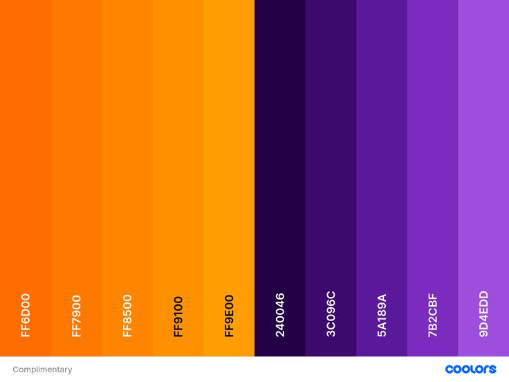 an image of the color scheme for different shades of purple, orange and pinks