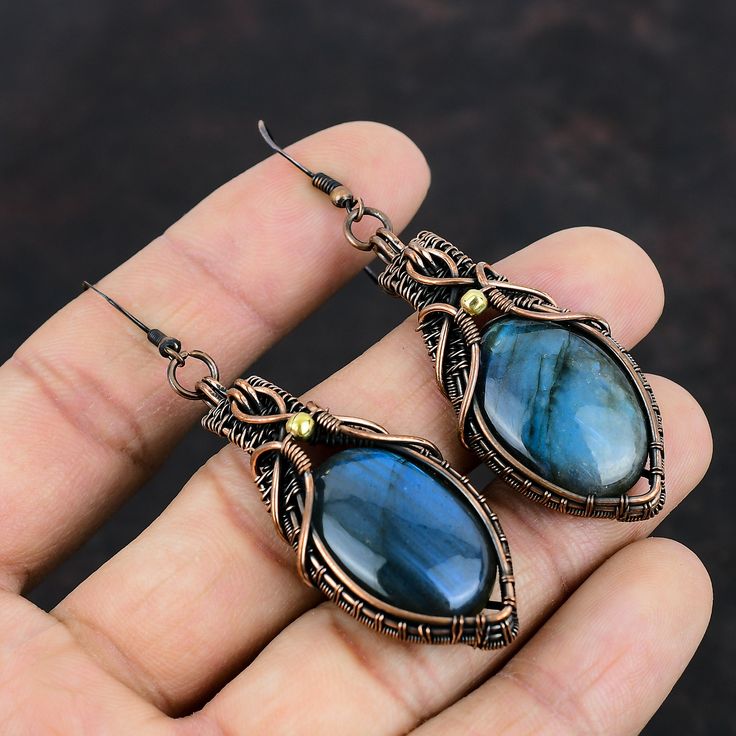 Wire Wrapping Beads, Jewelry Tutorials Free, Copper Wire Earrings, Wire Wrap Earrings, Wire Wrapped Stone Jewelry, Wire Earring, Wire Wrapped Jewelry Tutorials, Copper Wire Jewelry, Wrap Earrings