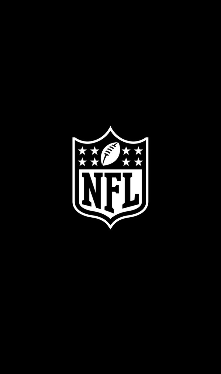 the nfl logo on a black background