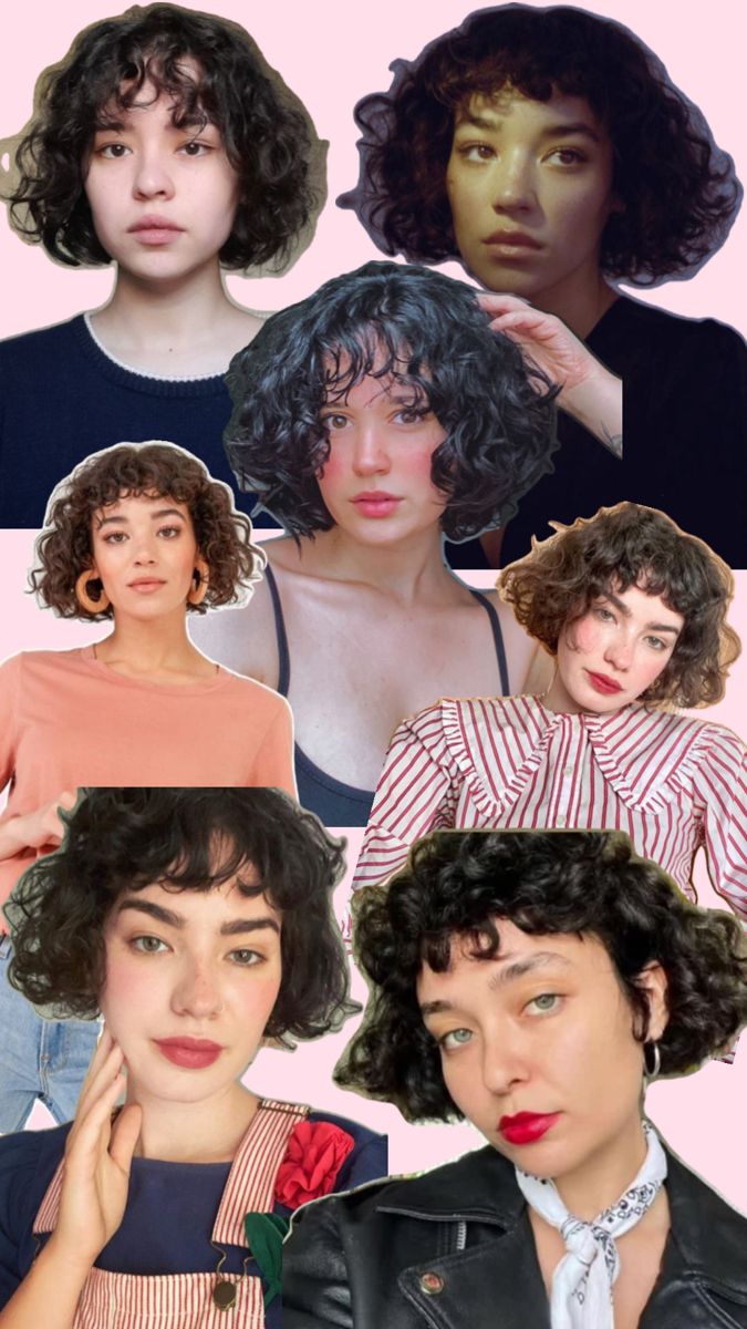 French Cut Hair, Curly French Bob, French Bob With Bangs, Hair Muse, French Bob, Medium Curly Hair Styles, Bob With Bangs, Haircuts For Curly Hair, Curly Hair With Bangs