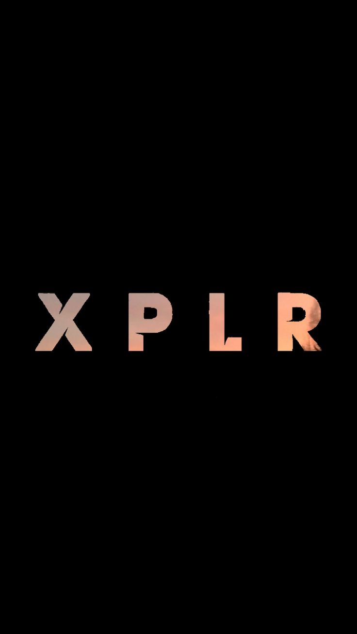 the word xpplr is shown on a black background