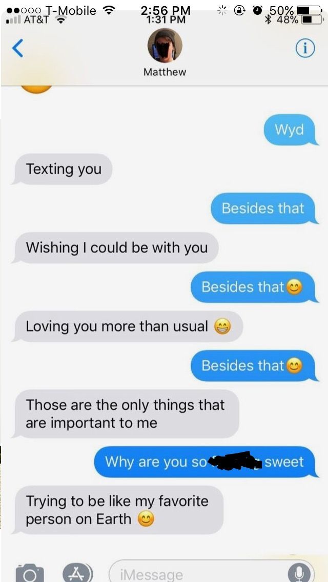 two texts that are being used to describe what they're talking to each other