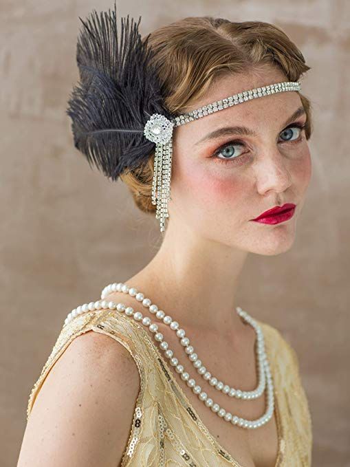 Estilo Charleston, Peacock Headband, Great Gatsby Headpiece, 1920s Great Gatsby, Flapper Hair, 1920s Headband, Gatsby Headpiece, Flapper Headpiece, Gatsby Headband