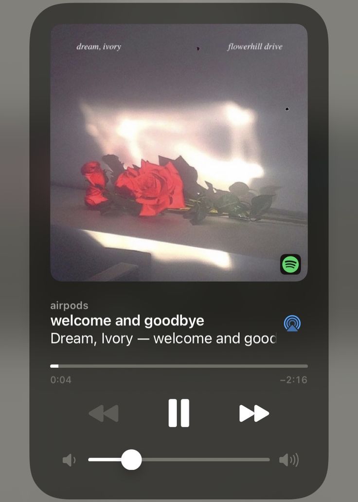 an iphone screen with the words welcome and goodbye written on it, along with roses