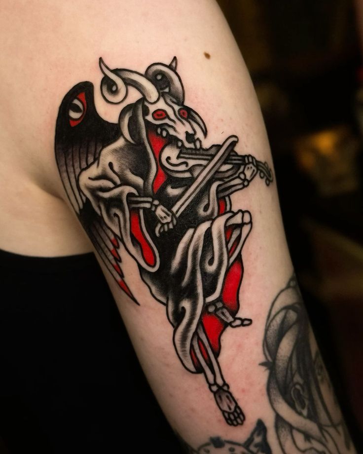 Grim Reaper Traditional, Grim Reaper Traditional Tattoo, Traditional Tattoo Arm, Traditional Tattoo Inspiration, American Traditional Tattoo Ideas, Traditional Tattoo Ideas, Traditional Tattoo Designs, Devil Tattoo, Traditional Tattoo Sleeve