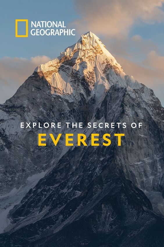 a mountain with the words explore the secrets of everest on it's side