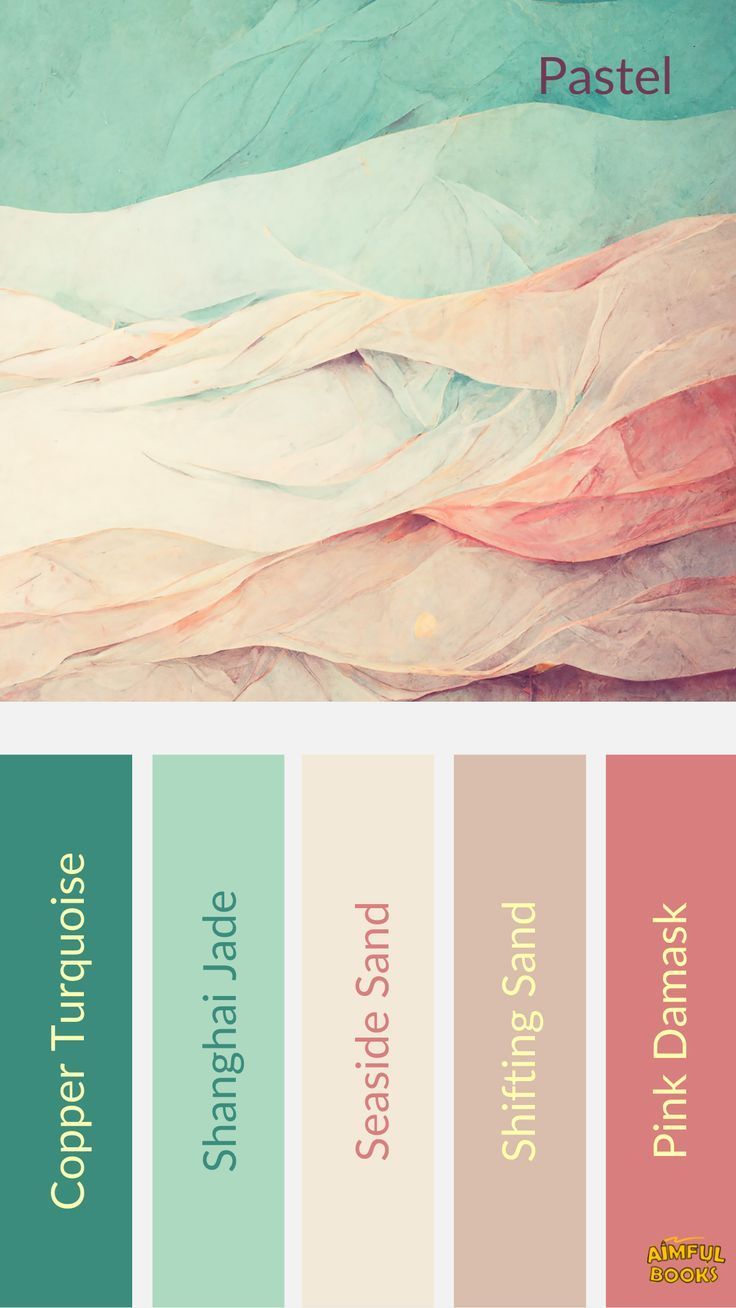 the color palette is pastel and it looks like something out of an ocean or sky