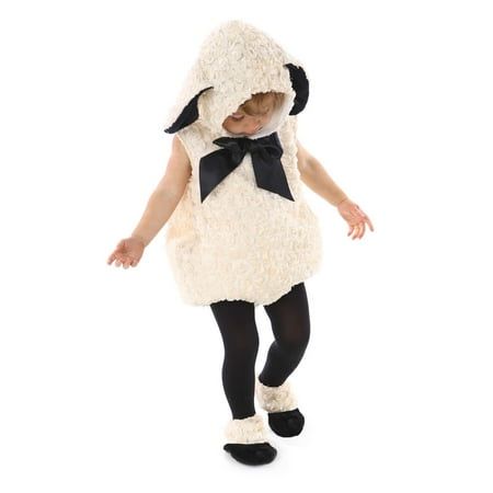 Your little angel will have the best Halloween ever when you buy the Vintage Lamb Toddler Costume! With your purchase, you will receive a white fluffy body suit with a black bow, a matching hood, and a pair of shoe covers. Buy your adorable lamb costume today, and go make this Halloween a bahhh-eautiful one! Size: 6-12M.  Color: Multicolor. Halloween Costume Animal, Sheep Costume, Lamb Costume, Sheep Costumes, Vintage Lamb, Kids Halloween Costume, Animal Halloween Costumes, Princess Halloween Costume, Vintage Toddler