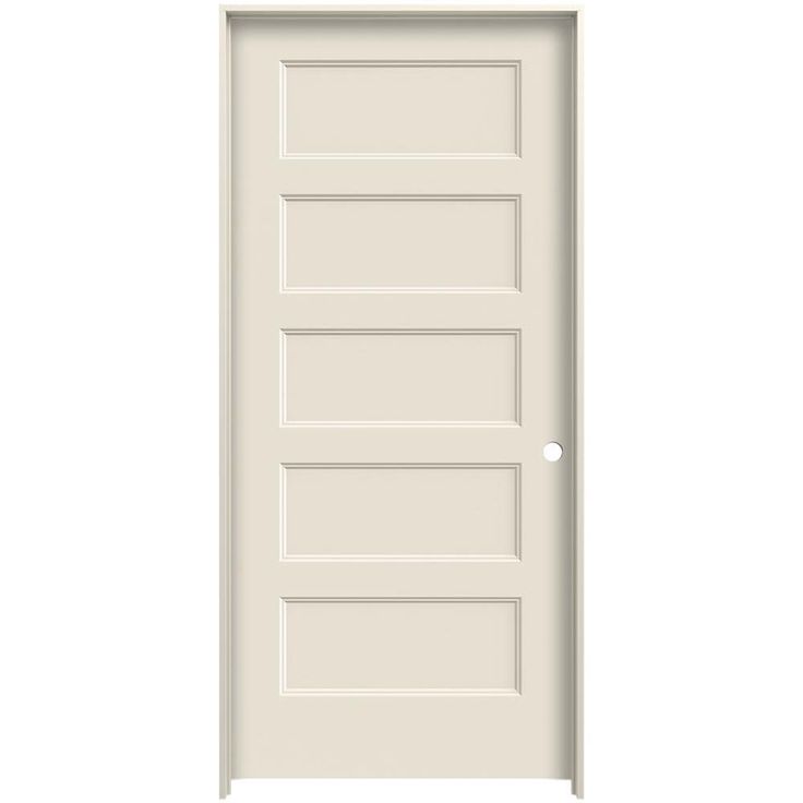 an open white door on a white background