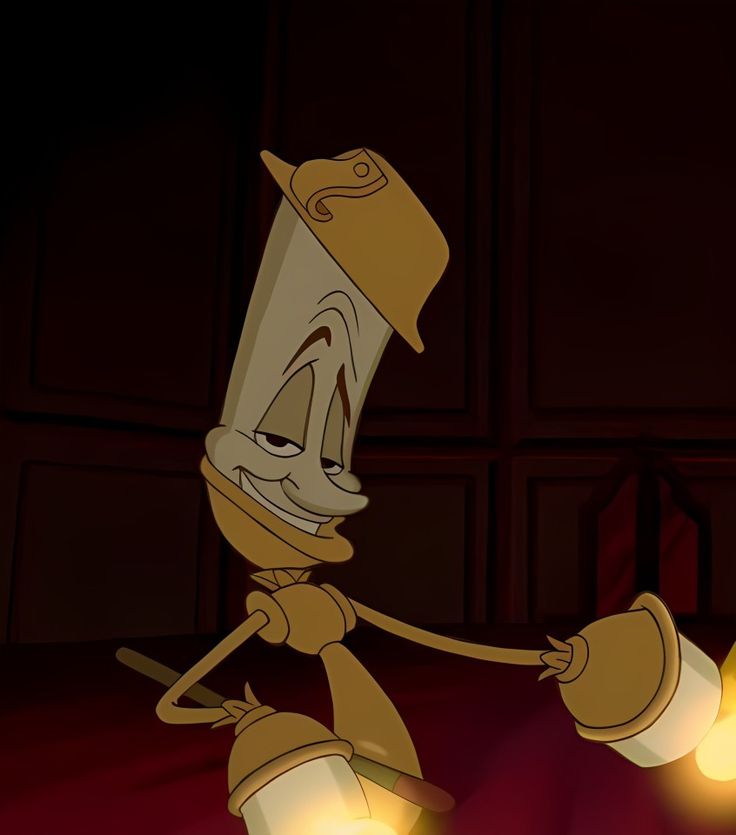 a cartoon character holding two lights in his hand