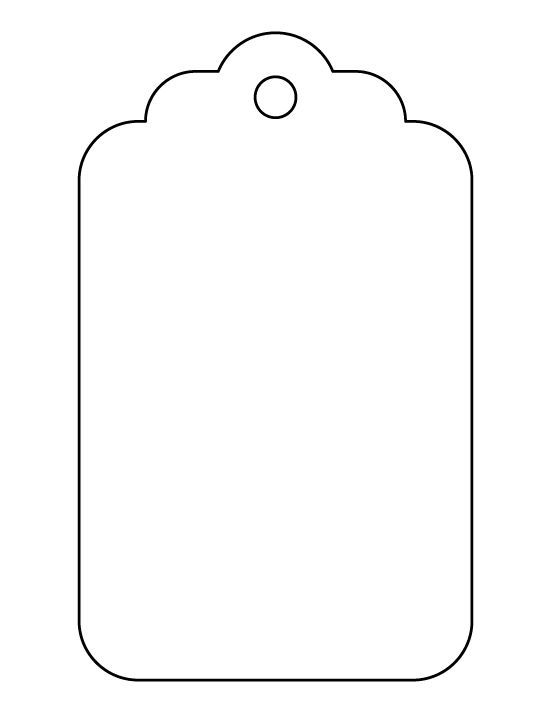 a blank tag on a white background