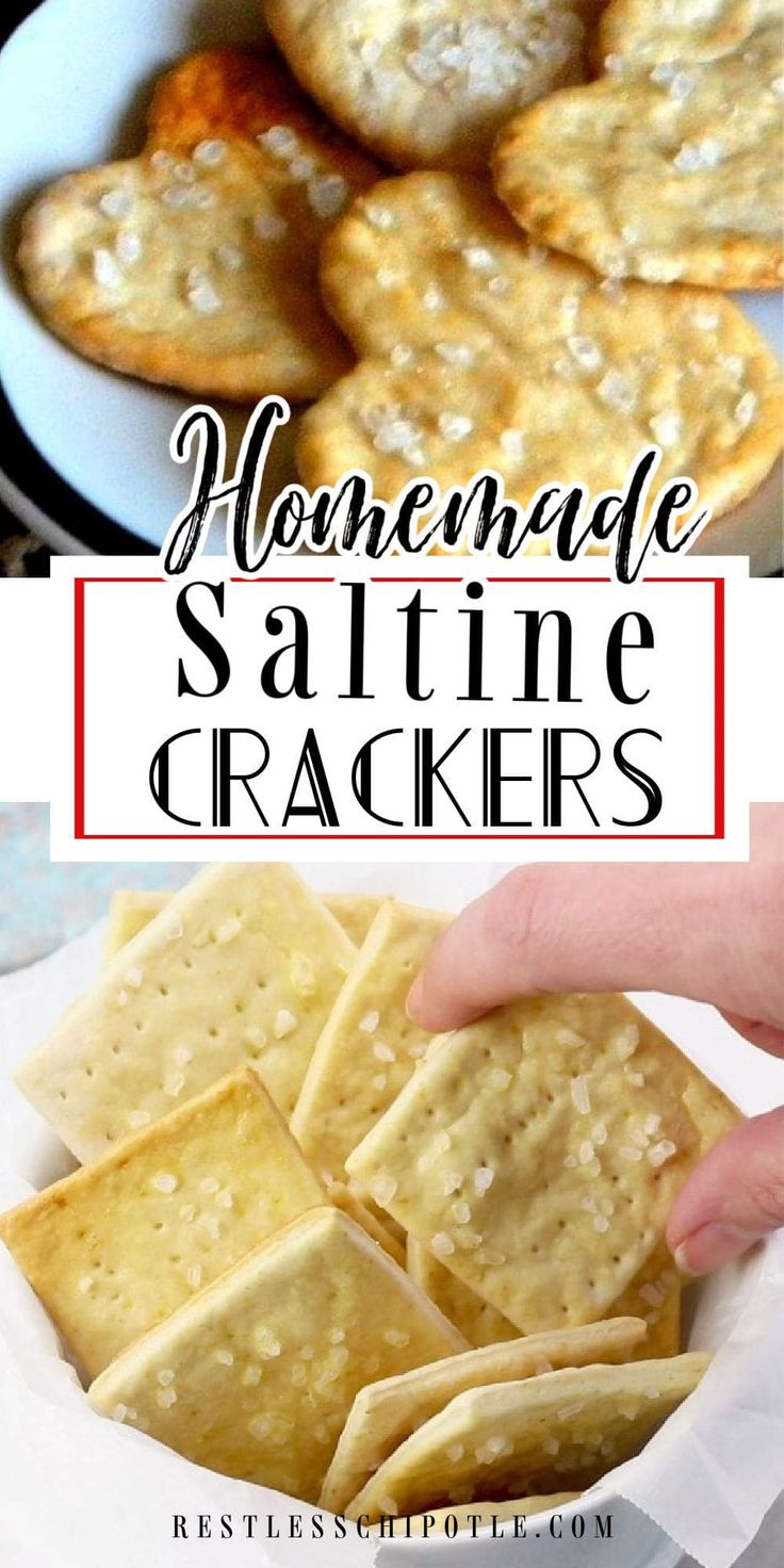 #Saltine_Cracker_Recipe #Saltine_Crackers_Recipe #Homemade_Saltine_Crackers #Saltine_Cracker_Recipes Saltine Cracker Recipe, Saltine Crackers Recipe, Homemade Saltine Crackers, Saltine Cracker Recipes, Easy Homemade Crackers, Snacks Homemade, Double Recipe, Homemade Crackers Recipe, Today Recipes