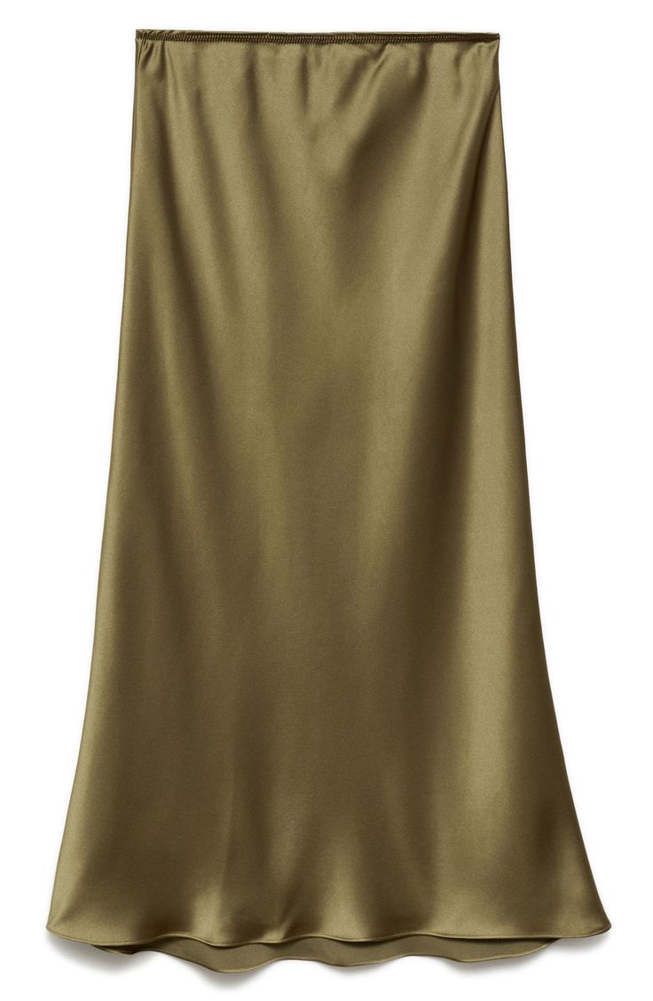 Every closet craves this staple satin midi skirt elevated in glossy satin. Elastic waist 96% polyester, 4% elastane Hand wash, line dry Imported Looks Festival, Satin Long Skirt, Dark Grey Skirt, Green Midi Skirt, Satin Slip Skirt, Maxi Rok, Judas Priest, Satin Midi Skirt, Long Skirts For Women