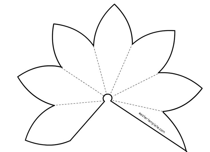 a paper flower cut out into four petals