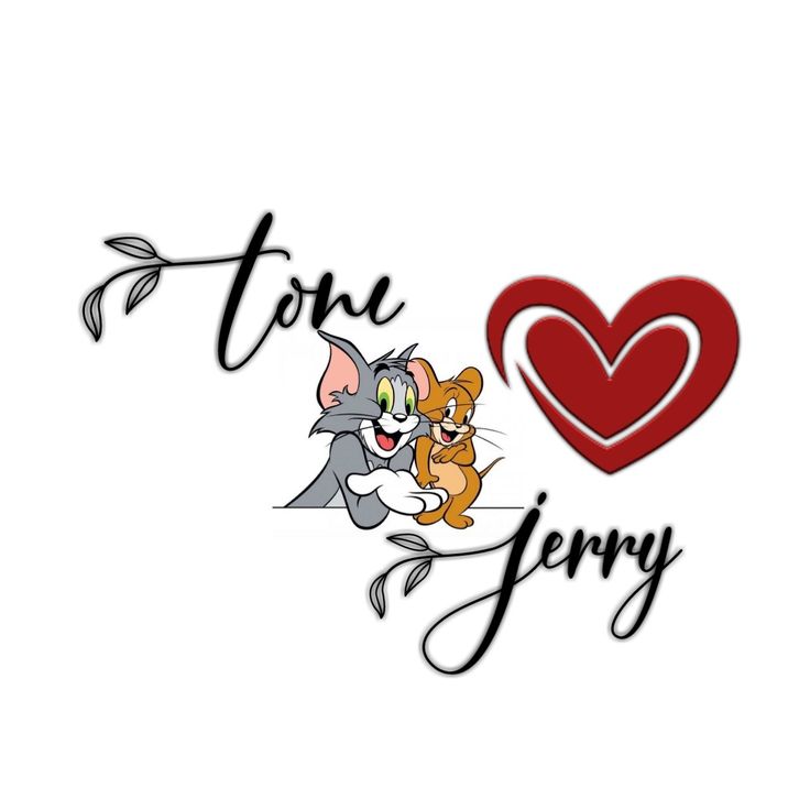 i love you jerry with an image of a mouse and a heart on the side