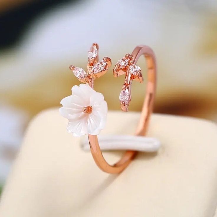 ◈ The perfect accessory to accent your style and make a statement on any occasion. We're creating this handmade sakura cherry blossom ring you see using 14k rose gold and other materials. Gift something meaningful to yourself or loved ones for special moments such as graduations, birthdays, mother's days, wedding events, and many more.  ◈ If you like this personalized jewelry that we have created for you, you should look into our other collections offered at our store. ◈ Check out our social media @alphaempire.diamante and show us how the pieces fit! ◈ If you have any detail you'd like to know before placing an order of if there's any issue with your order, please do not be shy to reach out and ask. ◈ All items are custom made to order. Our turnaround time is about 6 - 10 business days. Th Gold Wrap Ring, Antique Engagement Ring, Gold Wrap, Cute Rings, Fashion Ring, Pretty Rings, Hand Jewelry, Elegant Ring, Girly Jewelry