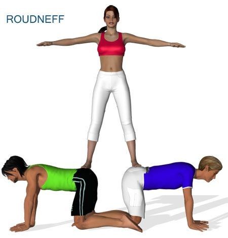 three different poses of a woman doing yoga