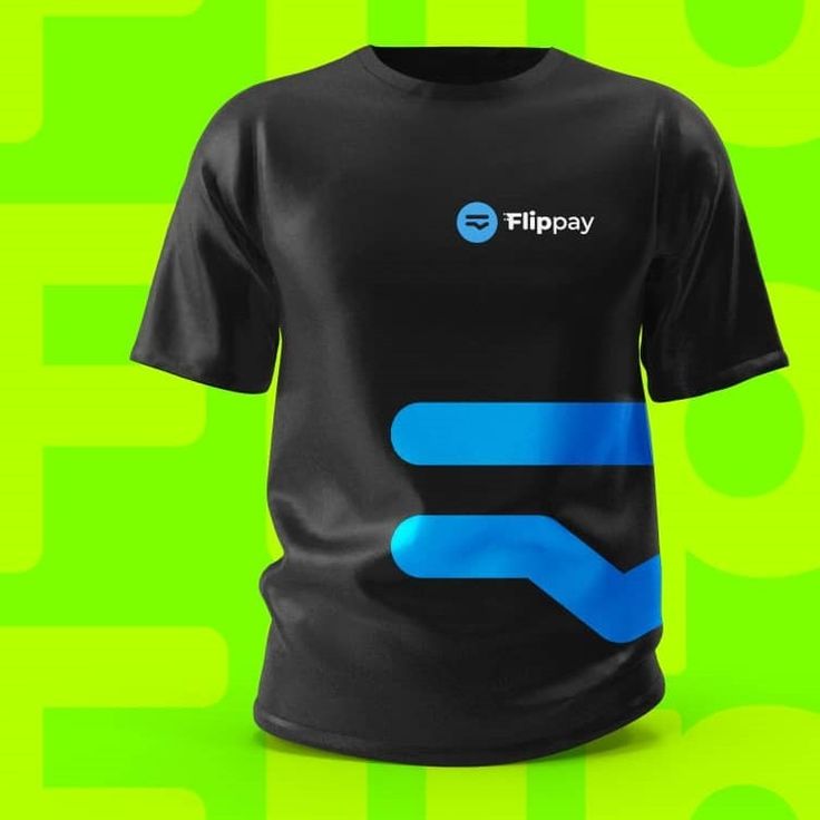 a t - shirt with the word flippay on it in blue and black