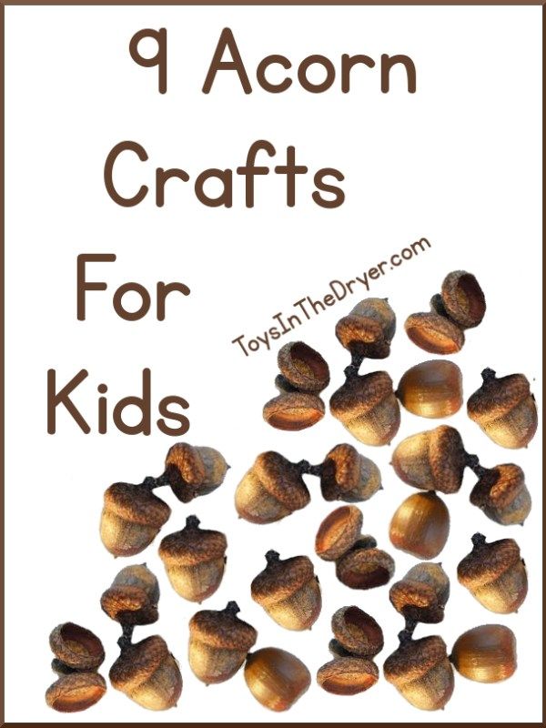 acorn crafts for kids with text overlay