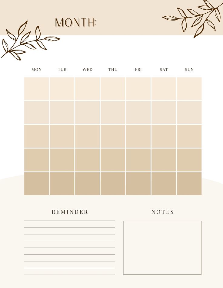 an image of a calendar with leaves on the front and bottom page, which reads month