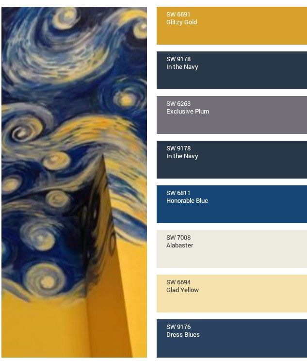 an image of a blue and yellow color scheme