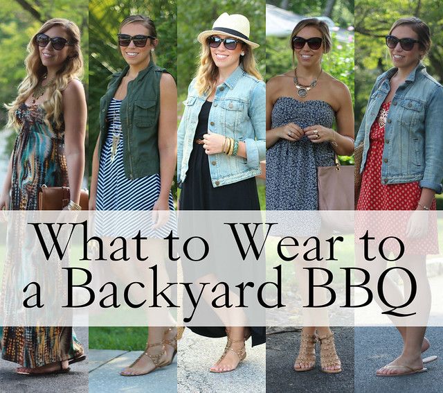 What to Wear to a Backyard BBQ - living after midnite Bbq Outfit Ideas Casual, Barbeque Outfit, Backyard Bbq Outfit Ideas, Bbq Outfit Ideas, Barbecue Outfit, Cookout Outfit, Summer Bbq Outfit, Outdoor Party Outfits, Bbq Outfit