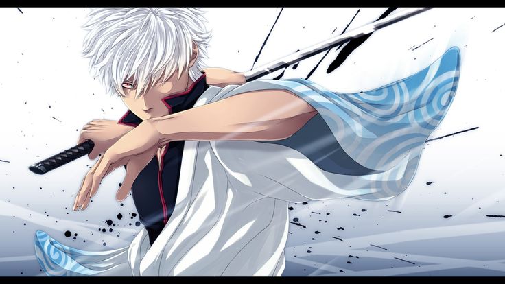 Anime Guy Guys With White Hair, White Hair Anime Guy, Gintama Funny, Samurai Anime, Anime Head, Anime Inspired Outfits, Cool Anime Guys, Japanese Outfits