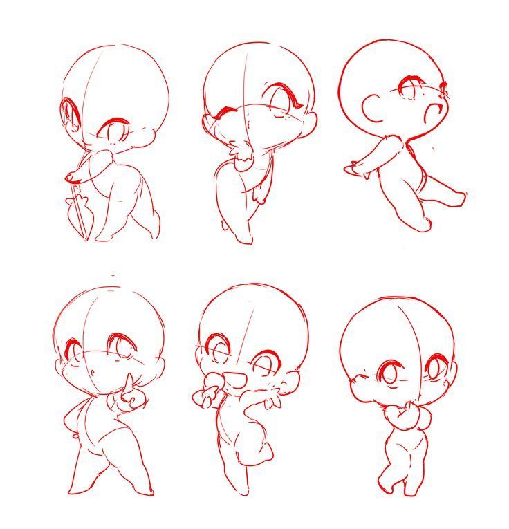 Pin by Lindomar Júnior on 立绘构图 in 2021  Anime poses reference Chibi  sketch Drawing reference poses  Anime poses reference Chibi sketch Chibi  body