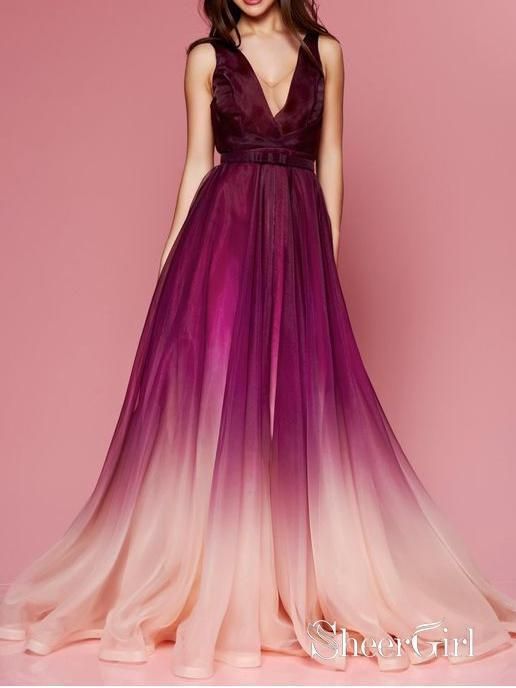 Elegant Ombre Sleeveless Dress, Fitted Gradient Maxi Dress, Ombre Sleeveless Evening Dress, Purple A-line Evening Dress For Summer, Purple A-line Summer Evening Dress, Sleeveless Gradient Evening Dresses, Evening Sleeveless Gradient Dress, Sleeveless Gradient Dress For Evening, Gradient Maxi Dress For Evening