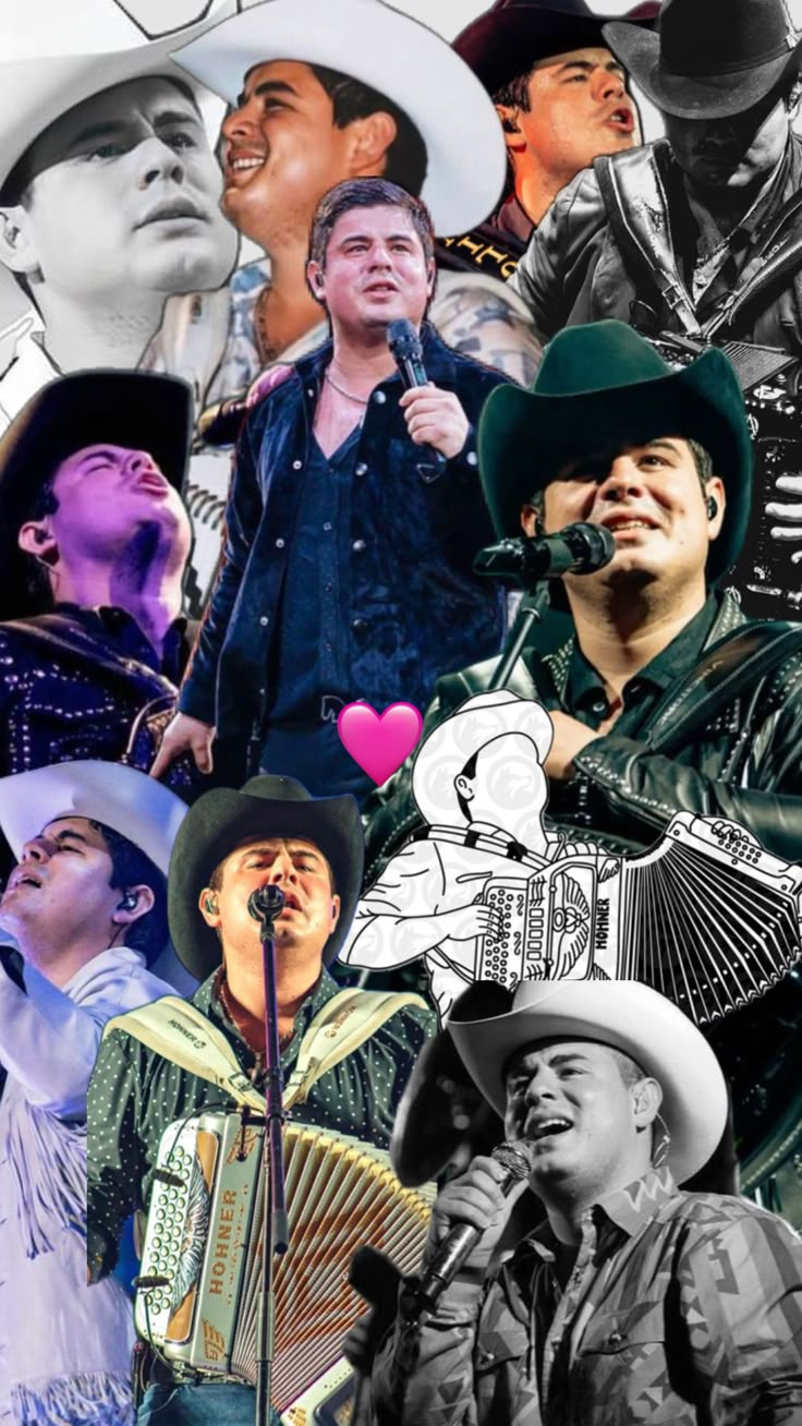 collage of men with hats and accordions