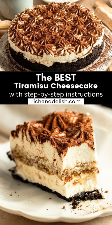 the best tirami cheesecake with chocolate shavings is on a white plate