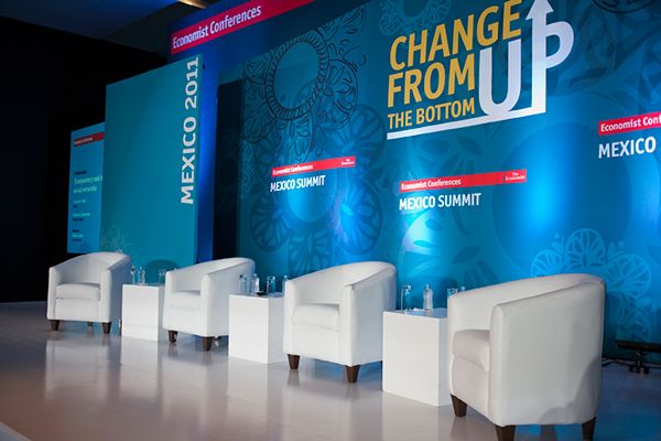 chairs are lined up in front of a wall with the words change from up on it