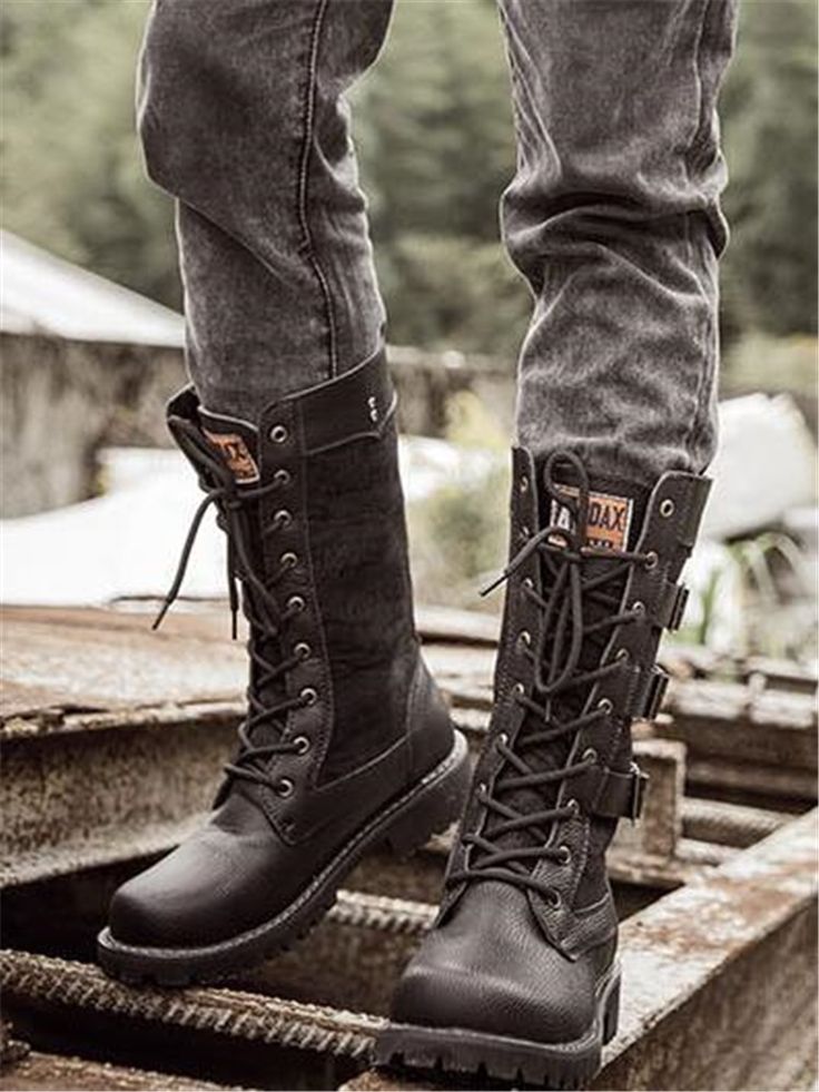 Punk Motorcycle, Mens Motorcycle Boots, Military Combat Boots, Military Tactical Boots, Leather Motorcycle Boots, Gothic Boots, Buy Boots, Punk Boots, Mens Boots Fashion