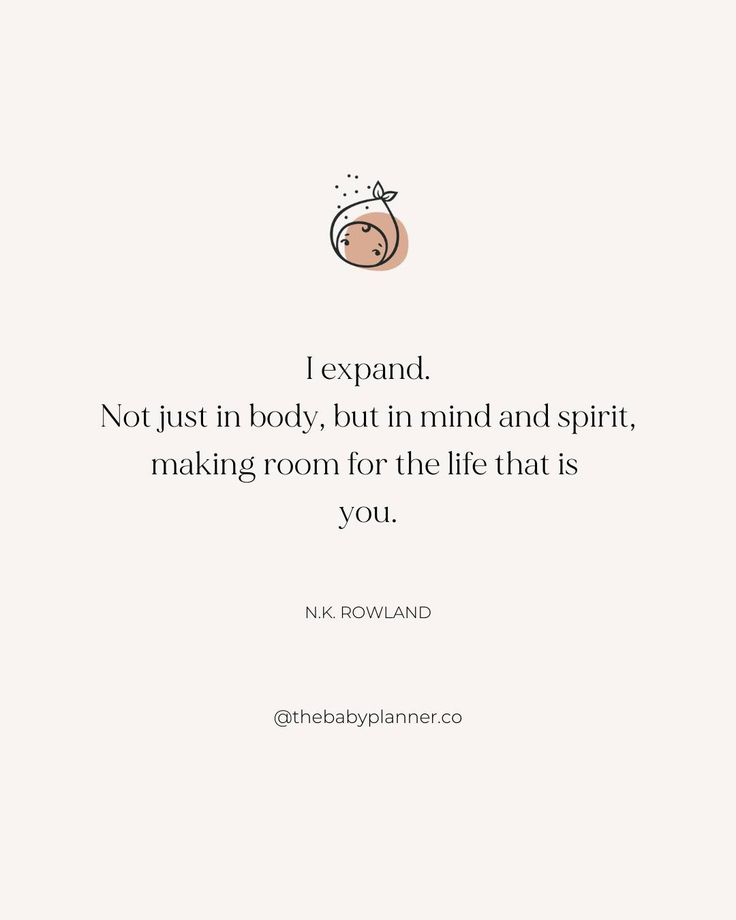 a quote with the words not just in body, but in mind and spirit, making room for the life that is you