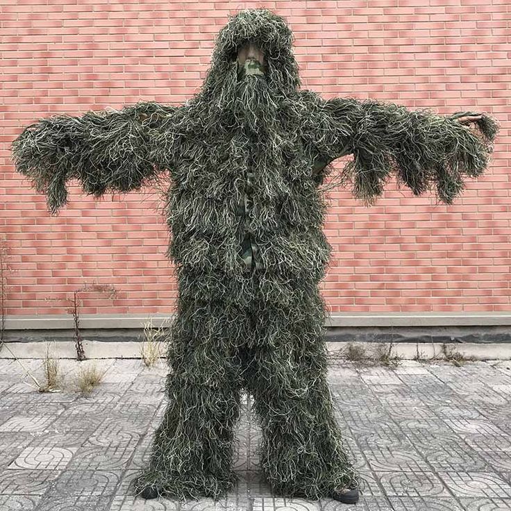 Ghillie Pants, Gilli Suit Camouflage, Ghillie Suit Concept Art, Ghillie Suit Snipers Camouflage, Camo Suit, Hunting Suit, Ghillie Suits, Ghillie Suit, Suit Man