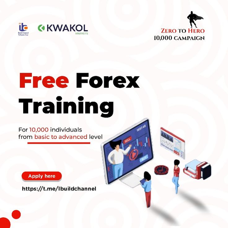 an advertisement for free forex training with people working on computers and other electronic devices