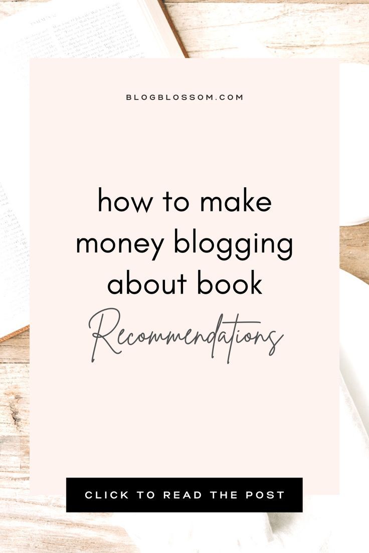 an open book with the words how to make money blogging about books on it