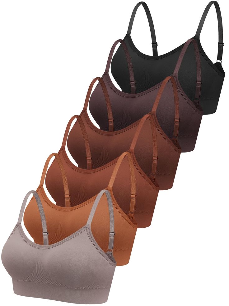 PRICES MAY VARY. Comfortable Material: the women's sports bra is made of quality polyester and spandex, comfortable, soft and breathable, not easy to fade and deform, that will provide you with comfort, ideal choice for your daily wear High Elasticity: fully stretchable and retains its shape, and this soft cami bra for women has excellent elasticity, that fit your skin well, leaving you feeling relaxed and stress free, with more room to stretch and flexibility Removable Padding: the removable pa Low Intensity Workout, Cami Bra, Sleep Bra, Bra For Women, Padded Sports Bra, Everyday Bra, Women's Sports, Tank Top Camisole, Wireless Bra