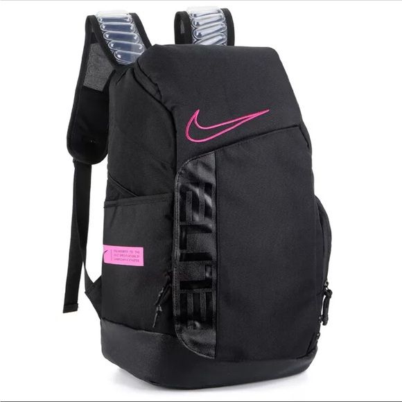 Nike Elite Backpack Nike Elite Pro Backpack, Pink Nike Elite Backpack, Nike Elite Bookbag, Nike Basketball Bag, Nike Elite Bag, Nike Elite Backpack, Elite Backpack, Pink And Black Nikes, Basketball Backpack