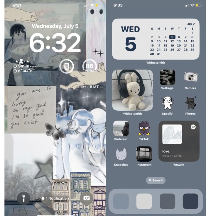 an image of a phone screen with various things on it and the number five in the background