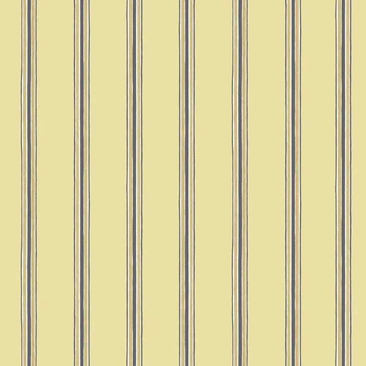 a yellow and blue striped wallpaper with vertical lines on the bottom half of it