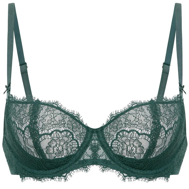 PRICES MAY VARY. DOBREVA balconette pushup bras designed with sheer demi cups help to create charming round shape Ultra soft lace mesh, breathable and lightweight, never irritates your skin and offer whole day comfort Padded inner sling provides added lift up. No poke undewire gives enough support even to large breasts Eyelash lace trims and bows on straps add more femiminity. Convertible bras can be worn as criss cross or basic style Ideal for low cut clothing, such as deep v blouses, low-cut s Green Lace Bra With Padded Cups, Green Lace Party Bra, Elegant Green Underwire Bra, Green Lace Bra With Lace Trim, Elegant Green Bra With Lace Trim, Elegant Green Lace Bra, Unlined Bra Lace, Pushup Bras, Bras Lace