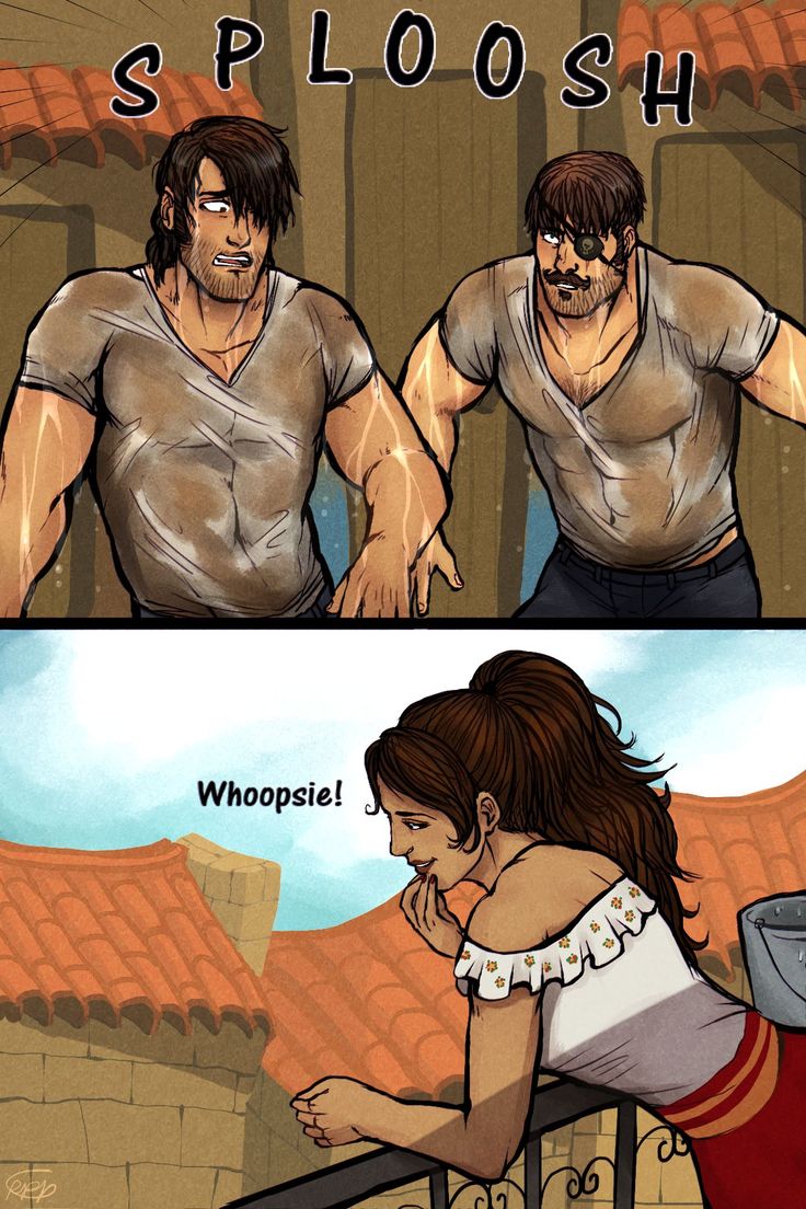 two comics showing the same person in different scenes