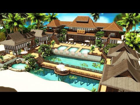 this is an artist's rendering of a beachfront resort with pool and spa rooms