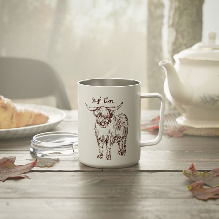 Highland Cow Insulated Coffee Mug - Outlander - Fuzzy Cow - Scotland Gifts - Scottish Coo - Sarah Berry & Company - Travel Mug by SarahBerryandCompany on Etsy Sarah Berry, Cute Highland Cow, Insulated Coffee Mugs, Wall Construction, Insulated Travel Mugs, Stainless Steel Travel Mug, Highland Cow, Coffee Travel, Travel Mugs