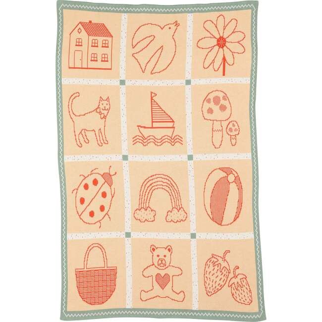 Baby's Things Baby Blanket, Red Ink - Biquette Blankets & Quilts | Maisonette Joy Baby, Colorful Blanket, Wedding Blankets, Lady Bugs, Cotton Drawstring Bags, Personalized Baby Blankets, Blue Blanket, Buy Buy Baby, Red Ink